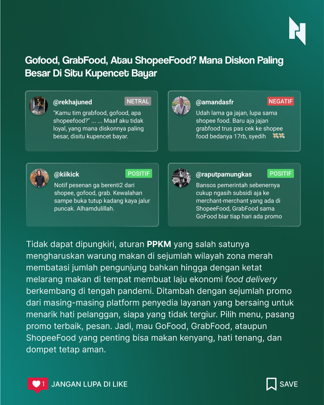 Monitoring GoFood, GrabFood, Dan Shopee Food - Netray