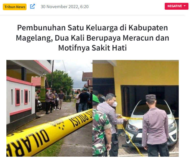 Pantauan Kasus Pembunuhan Di Indonesia Dalam Pemberitaan Media Daring ...